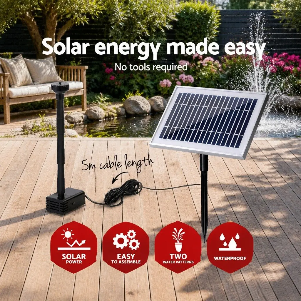 Solar Pond Pump Polycrystalline 4.6FT Black