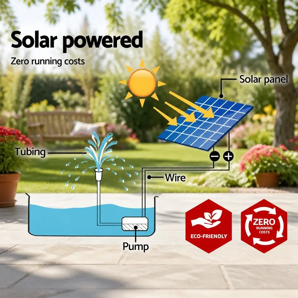 Solar Pond Pump Polycrystalline 4.6FT Black