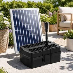 Premium Solar Pond Pump Fountain with Filter Box 6.6FT