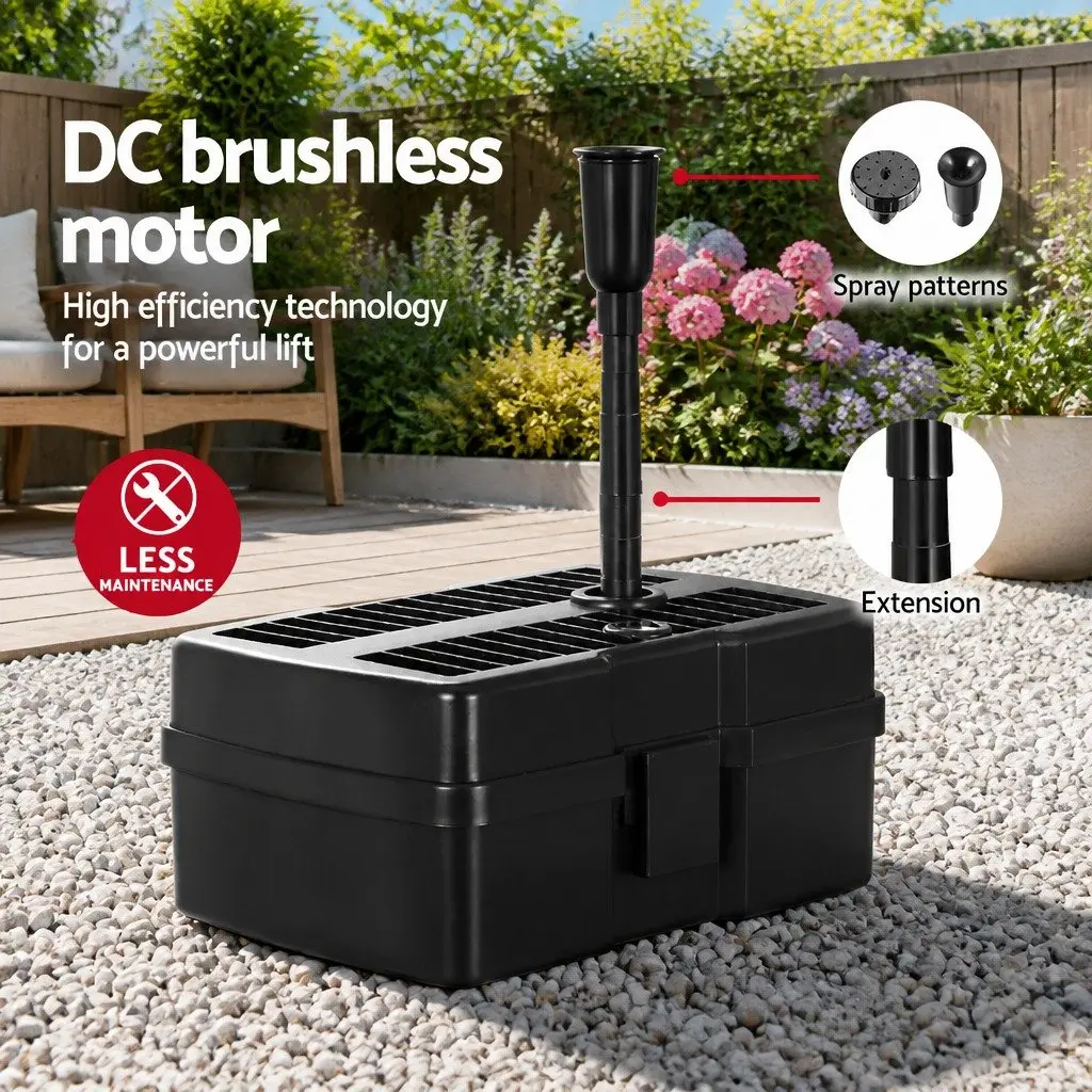 Solar Pond Pump Fountain with Filter Box 6.6FT