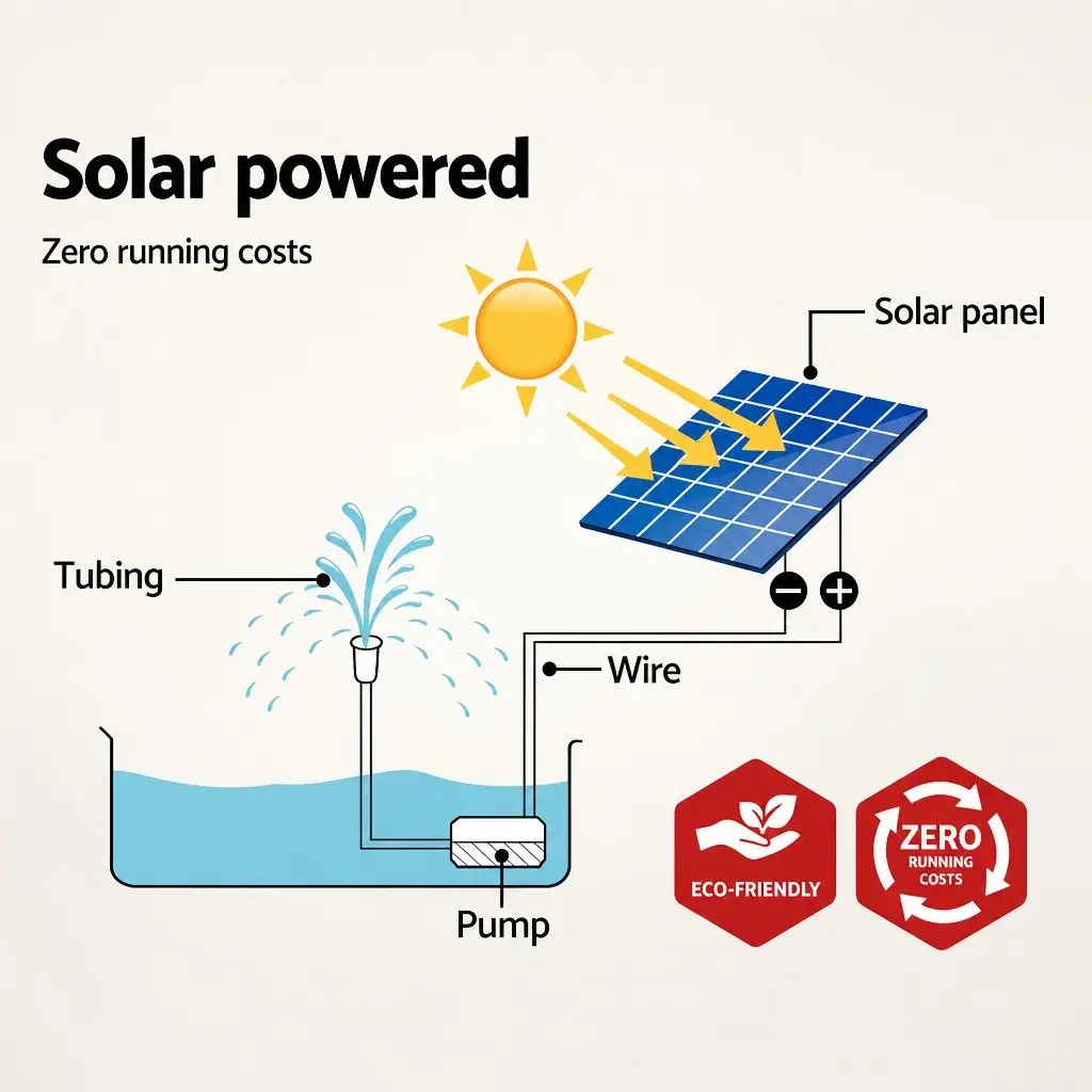 Solar Pond Pump Submersible Fountain Kit 4FT