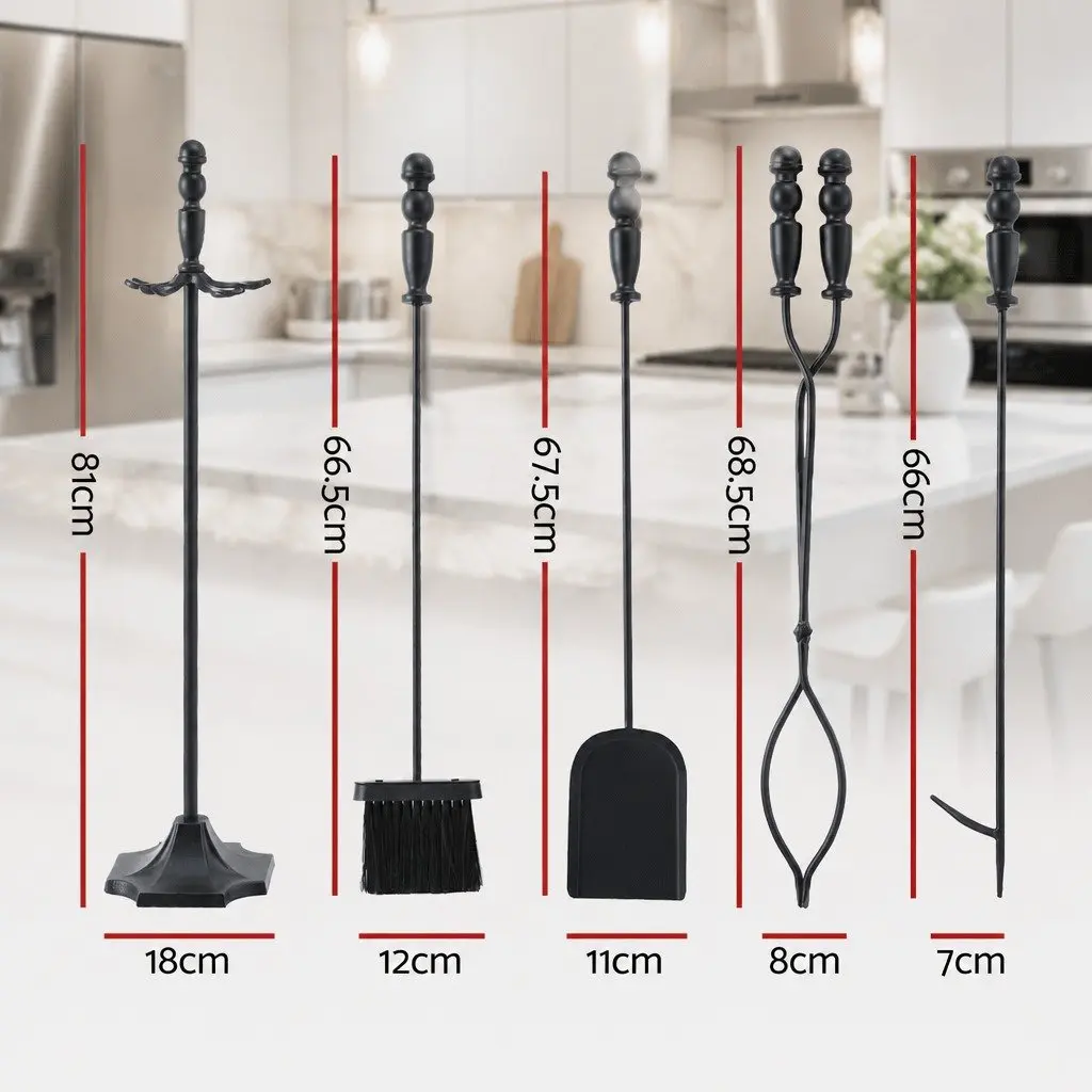Cast Iron Fire Pit Tool Set with Stand