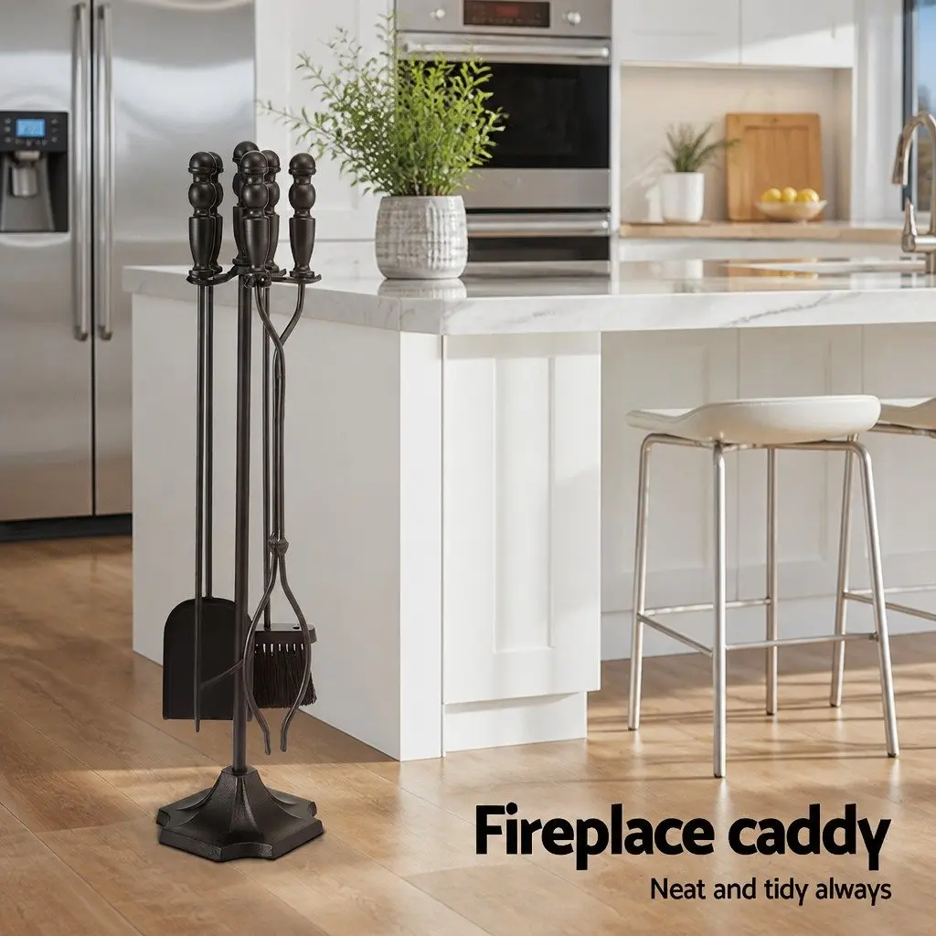 Cast Iron Fire Pit Tool Set with Stand