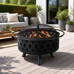 Outdoor Fire Pit BBQ Grill 82cm for Cozy Gatherings