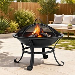 Durable 2-in-1 Fire Pit and BBQ Grill for Outdoor Use