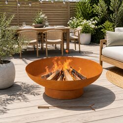 80cm Iron Bowl Fire Pit for Outdoor Spaces
