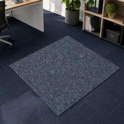 Carpet Tiles 20x Heavy Duty Office Commercial 5m2 Blue Self-Adhesive