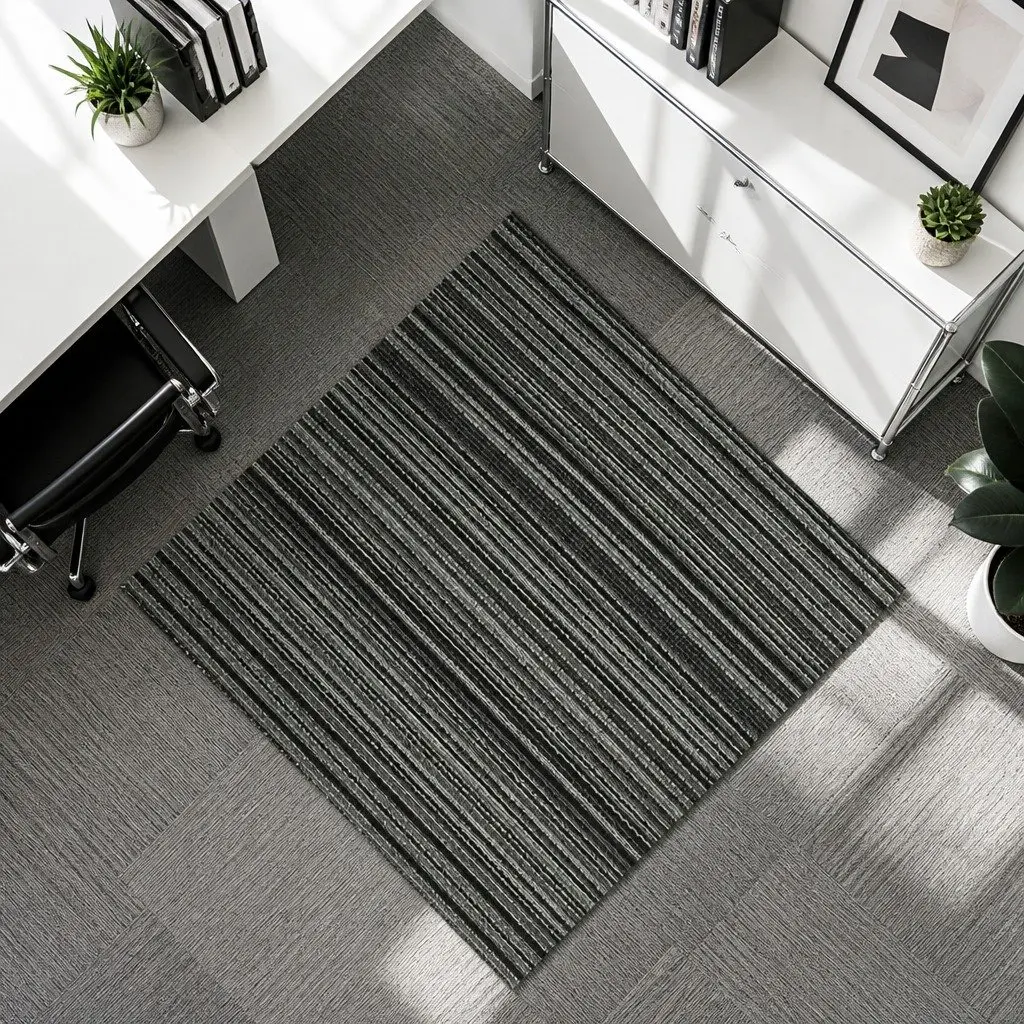 Carpet Tiles Polypropylene 50cm x 50cm Black