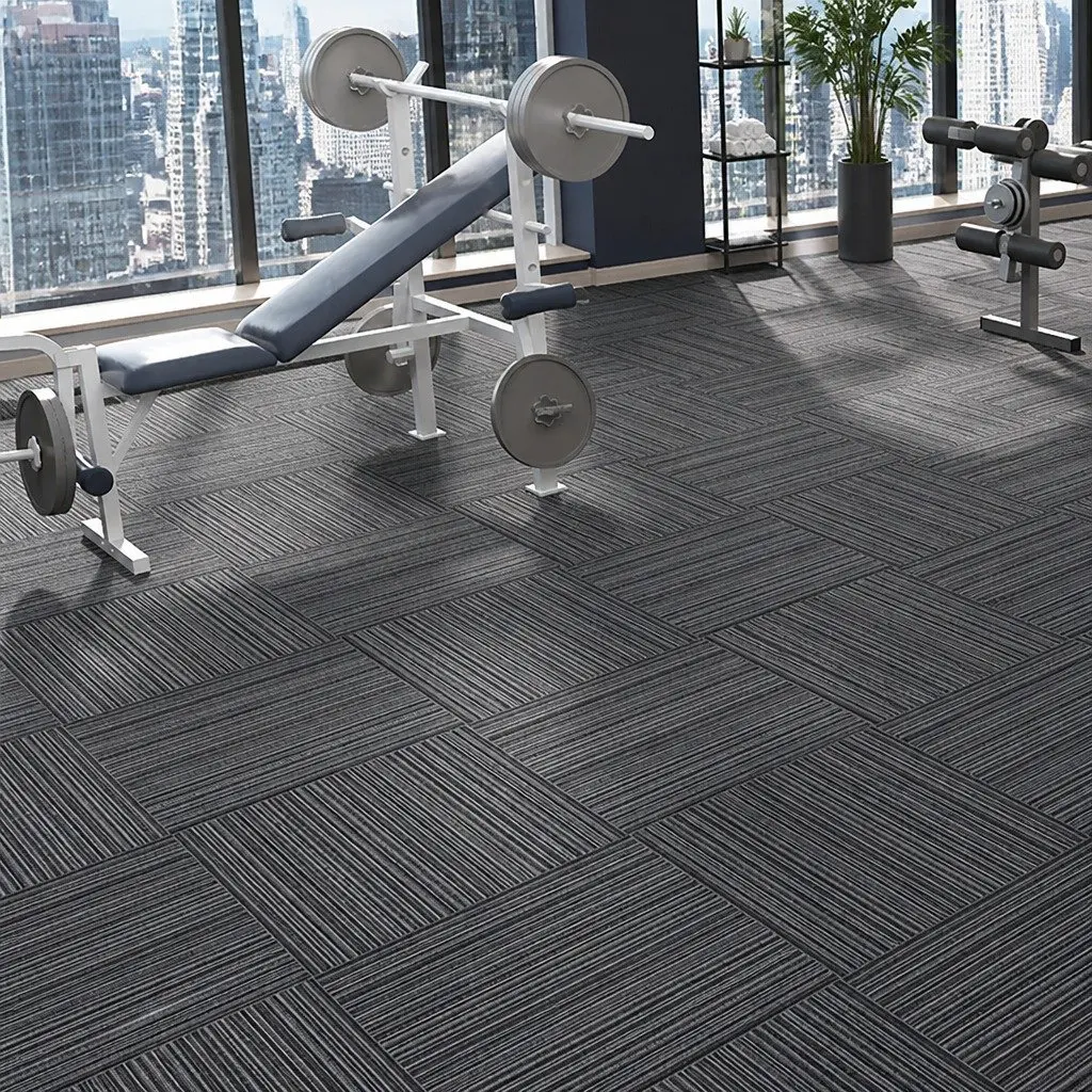 Carpet Tiles Polypropylene 50cm x 50cm Black