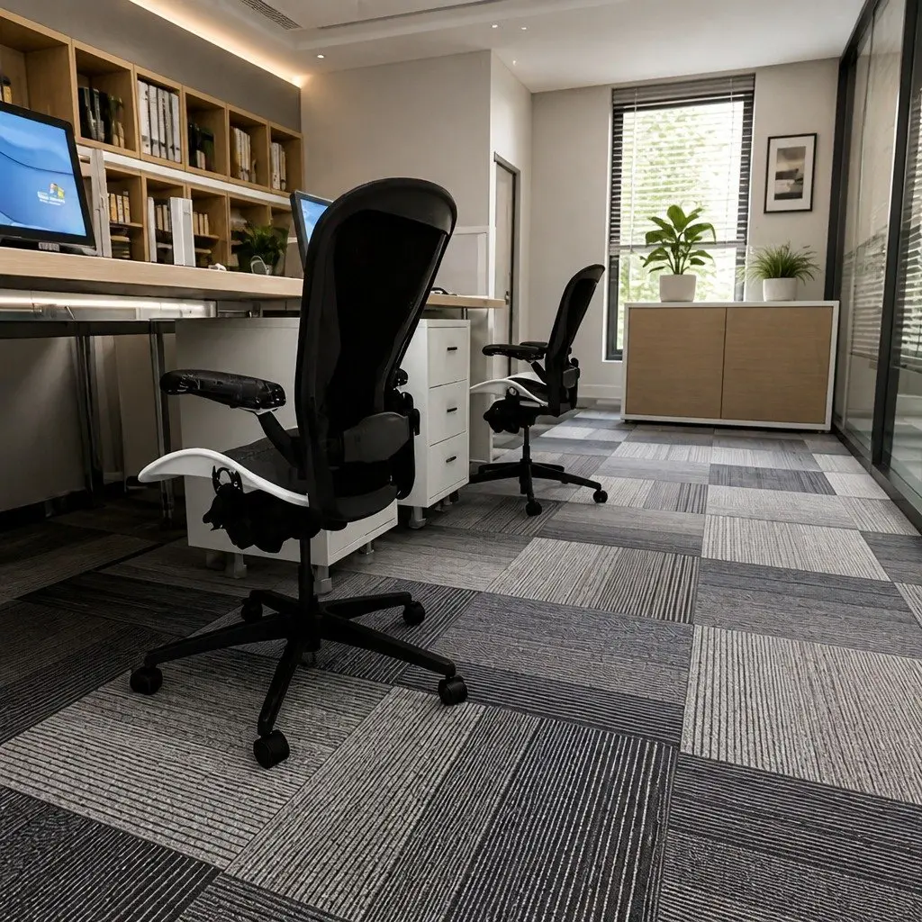 Carpet Tiles Polypropylene 50x50cm Black Grey Blue Coffee