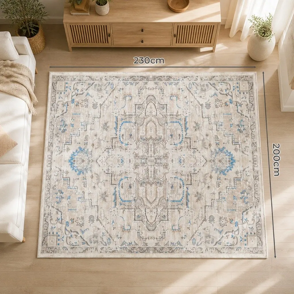 Large Rectangle Area Rug 200x230cm for Living Spaces