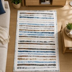 Washable Short Pile Non-Slip Floor Rug 80x120cm