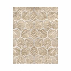 Soft Embossed Leaf Pattern Non-Slip Rug 200x230cm