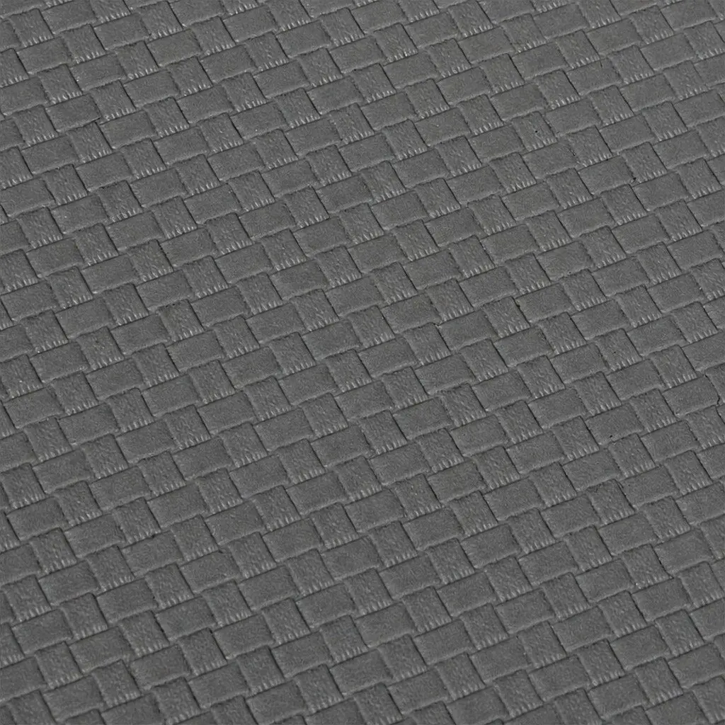 Kitchen Mat PU 10mm Grey Non Slip Anti Fatigue Soft Rug 2 Piece Set