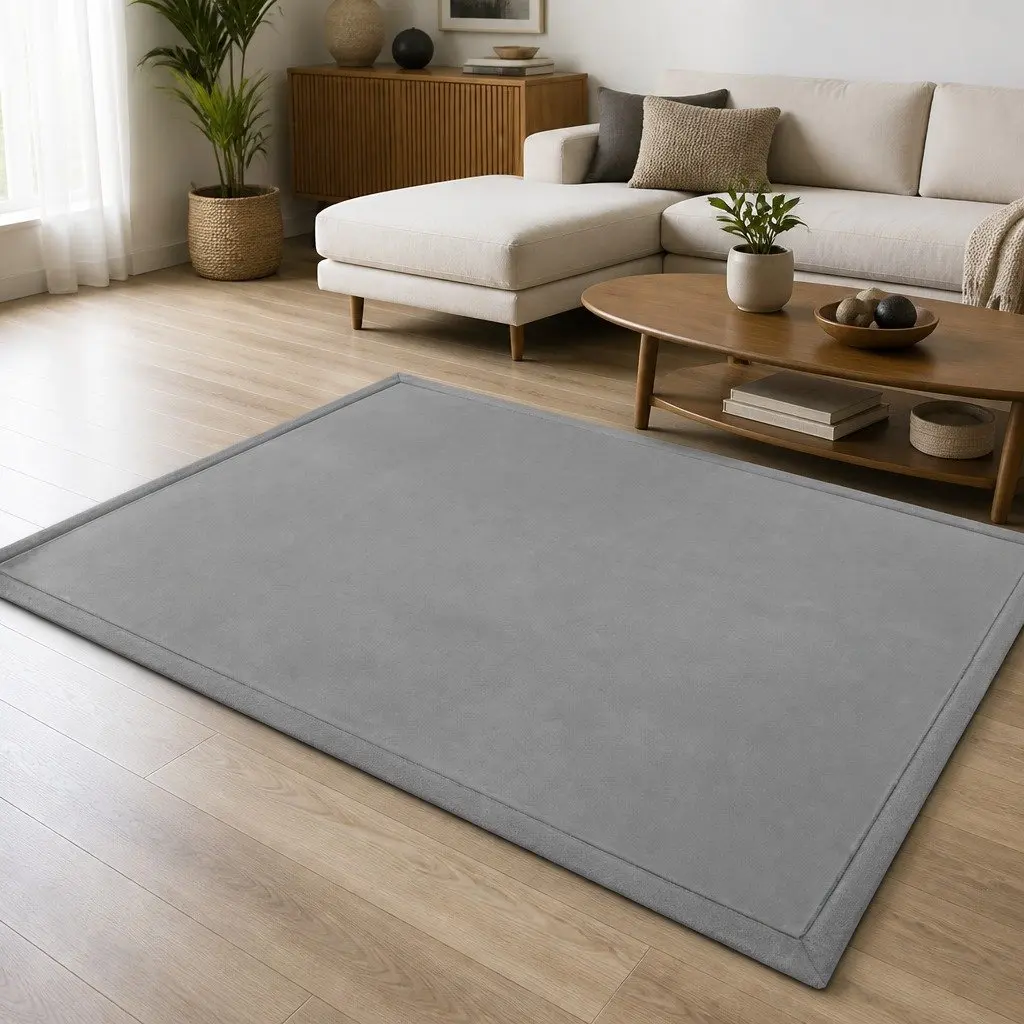 Coral Velvet Large Area Rug 150x200cm Grey