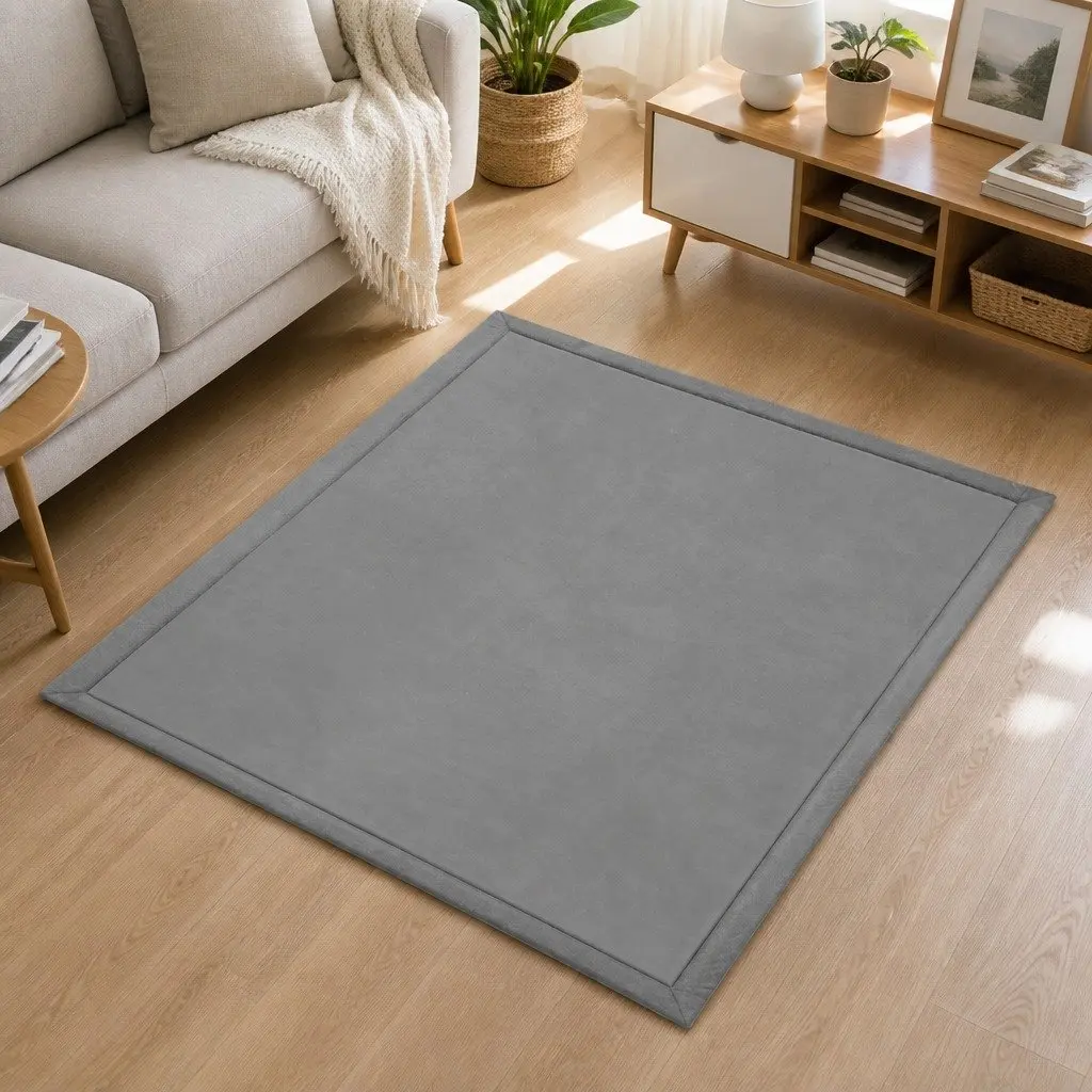 Coral Velvet Large Area Rug 150x200cm Grey