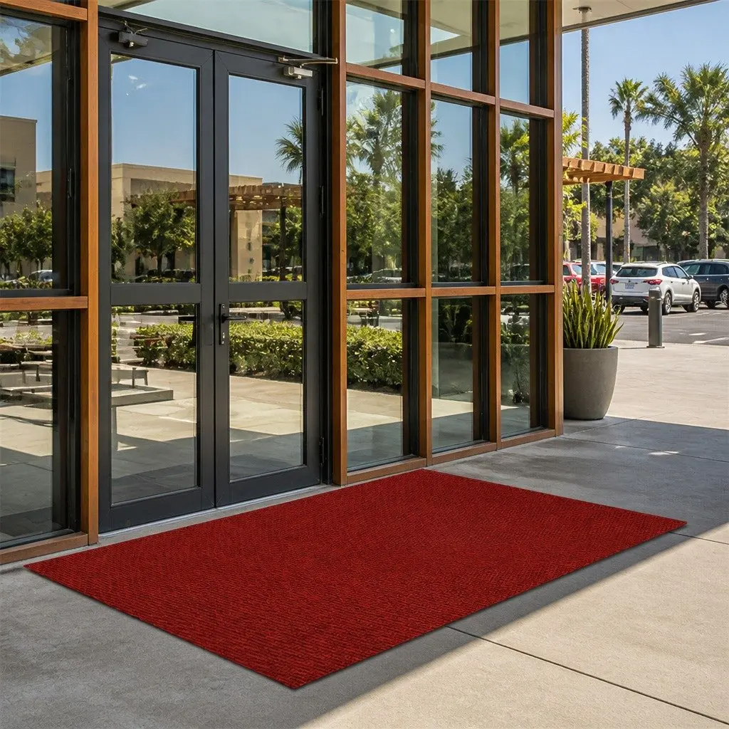 Extra Large Floor Rug Outdoor Indoor Anti-Slip 90cm x 305cm Red Pineapple