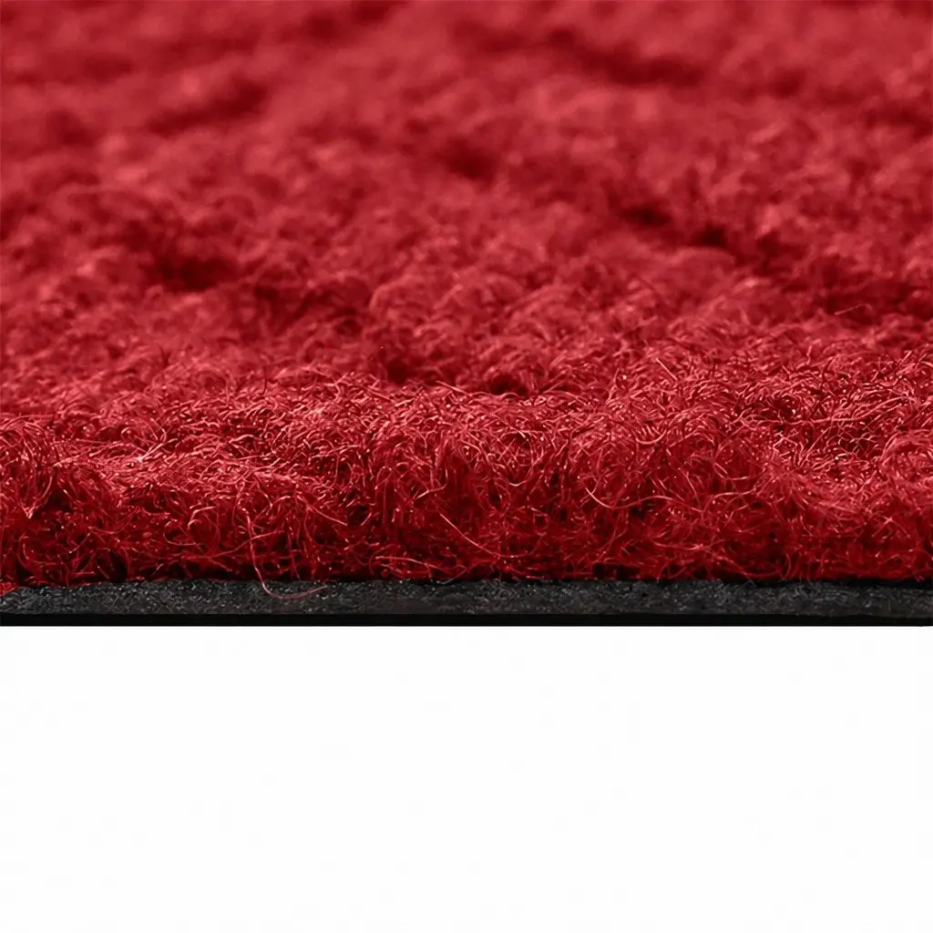 Floor Rug Anti Slip Non Slip 90cm x 305cm Tire Tread Design Red Mat