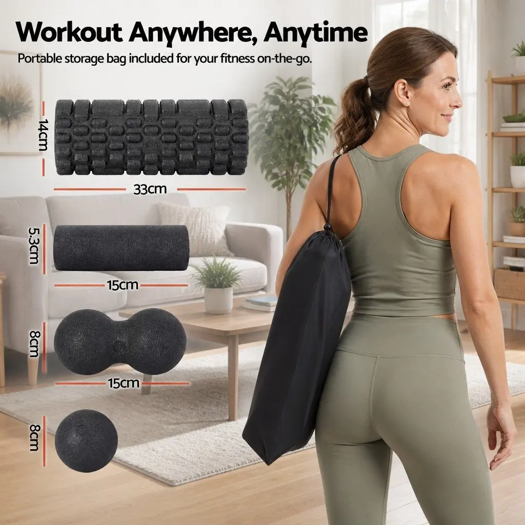 High Density Foam Roller Set 4 in 1 for Deep Tissue Relief