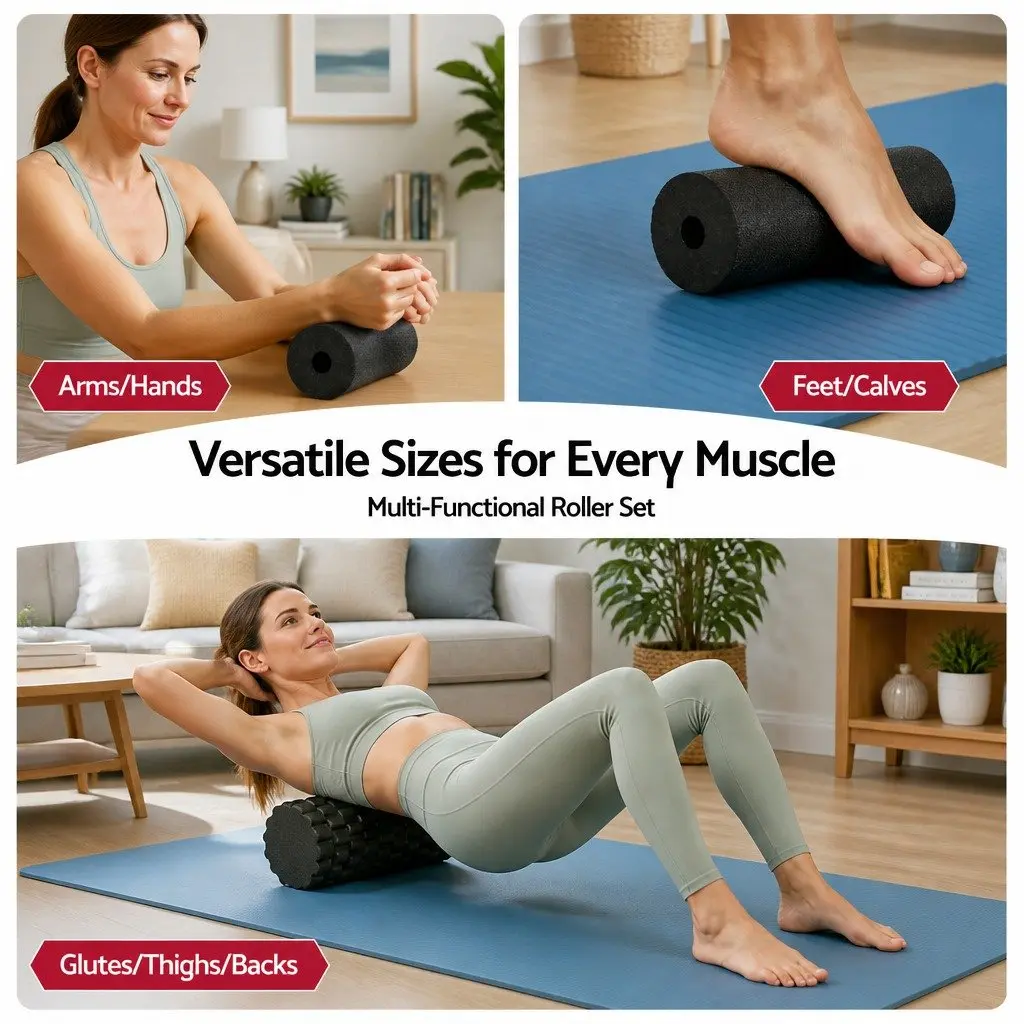 High Density Foam Roller Set 4 in 1 for Deep Tissue Relief