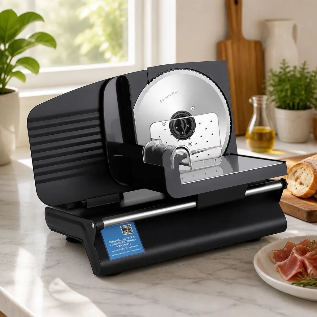 Food Slicer Stainless Steel 0-15mm Adjustable Black