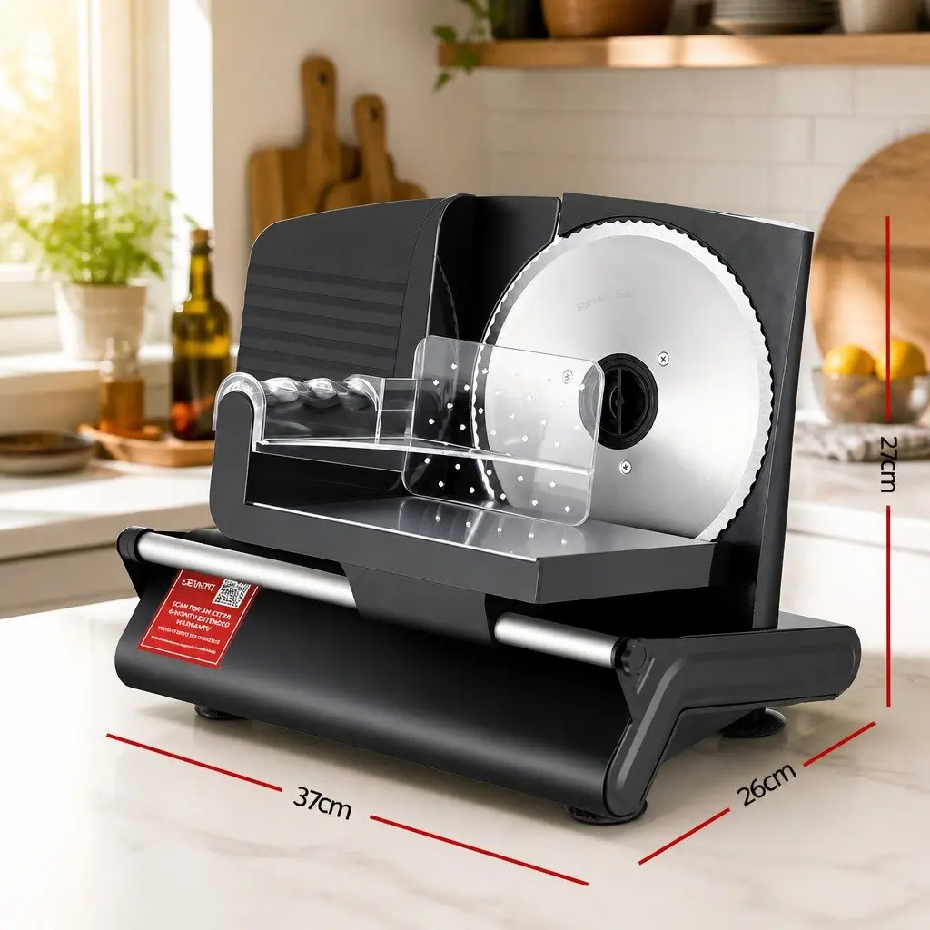 Food Slicer Stainless Steel 0-15mm Adjustable Black