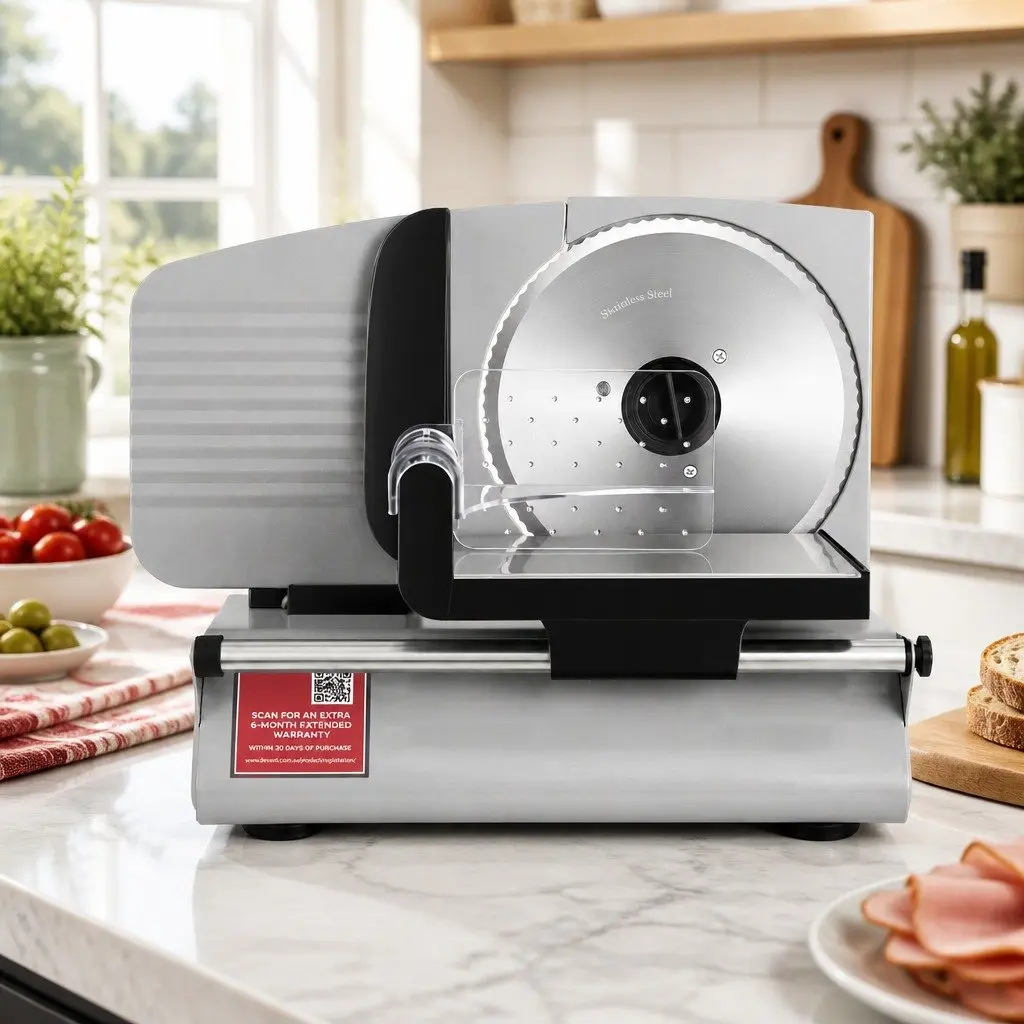 Food Slicer Stainless Steel 0-15mm Adjustable Silver