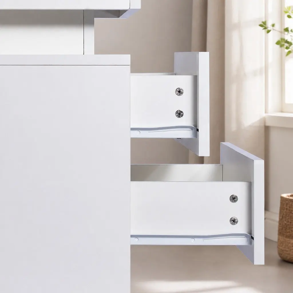 RGB LED Bedside Table with Lift-Top Storage