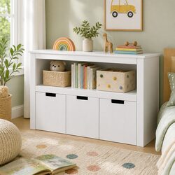 Durable Kids Bookshelf with 3 Drawers for Storage