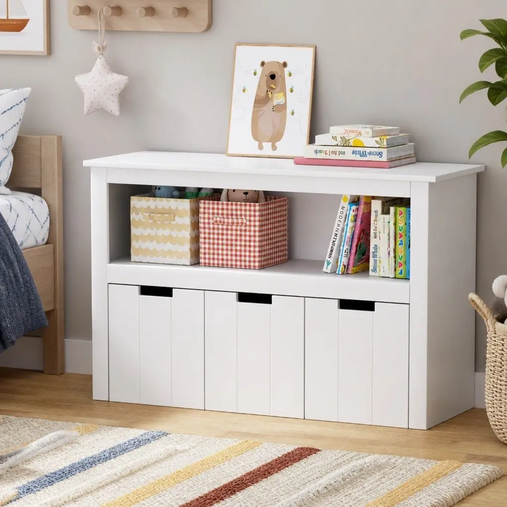 Kids Bookshelf Particleboard MDF 95.5cm Yellow