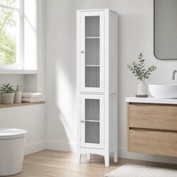 Sturdy 160cm Tall Slim Bathroom Storage Cabinet