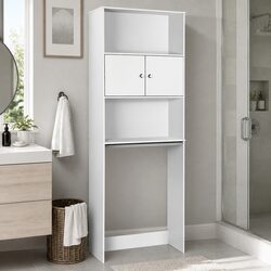 Sturdy White Over the Toilet Storage Cabinet