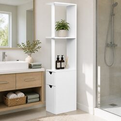 Stylish 118cm Tall Bathroom Cabinet for Smart Storage
