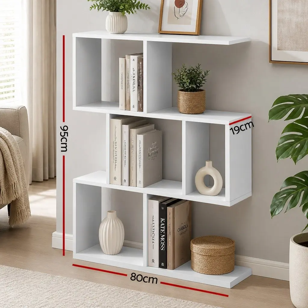 Floating Wall Shelf Particle Board 3-Tier White Yellow