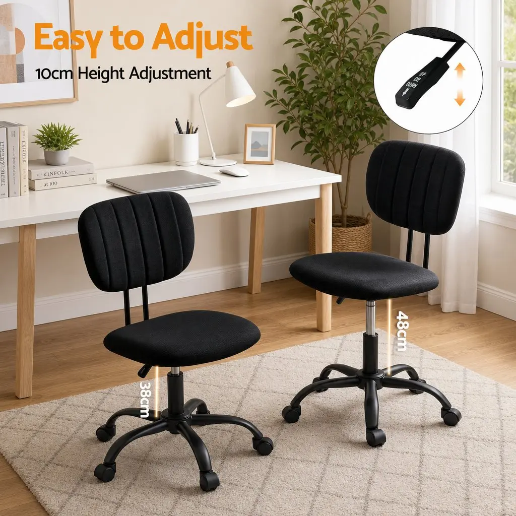 Office Desk Chair Set 120cm Computer Desk 3 Drawers Open Shelves Ergonomic