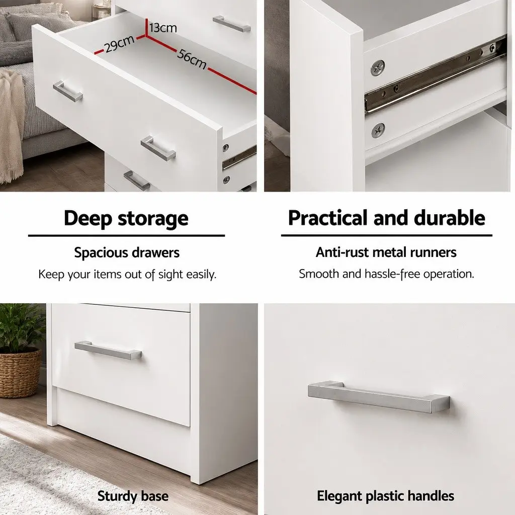 4 Drawer Tallboy for Bedroom Storage