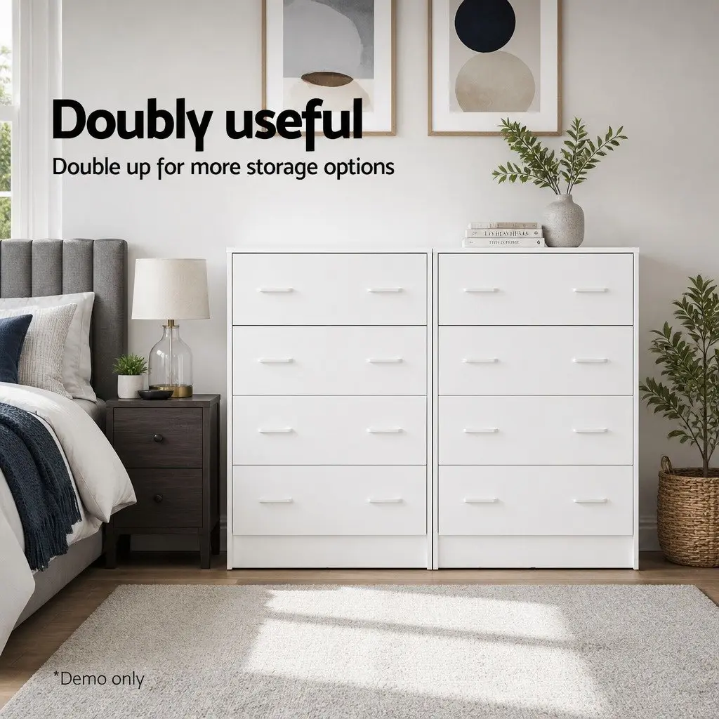 4 Drawer Tallboy for Bedroom Storage