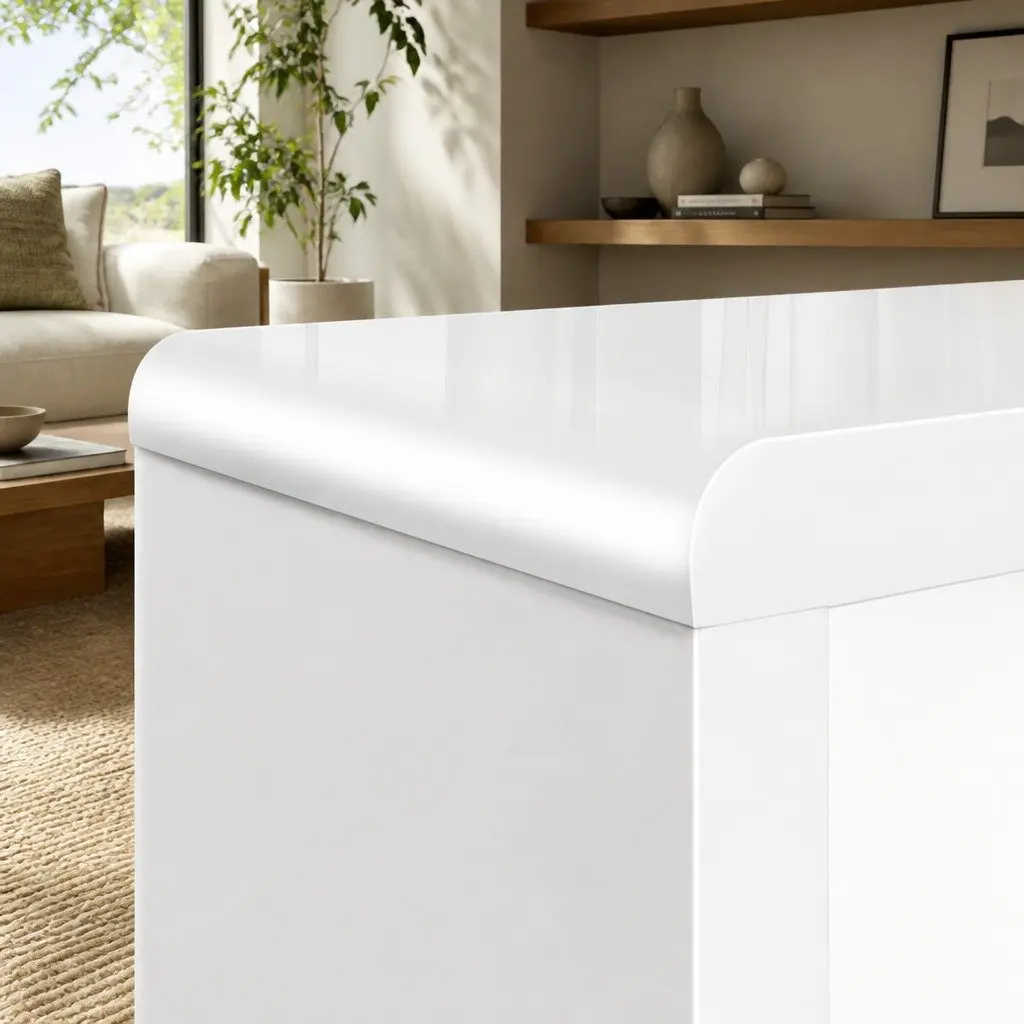 Glossy White Nesting Coffee Tables Set of 3