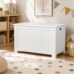 Kids Toy Box Chest Storage Organiser White Bedroom Living Room Furniture