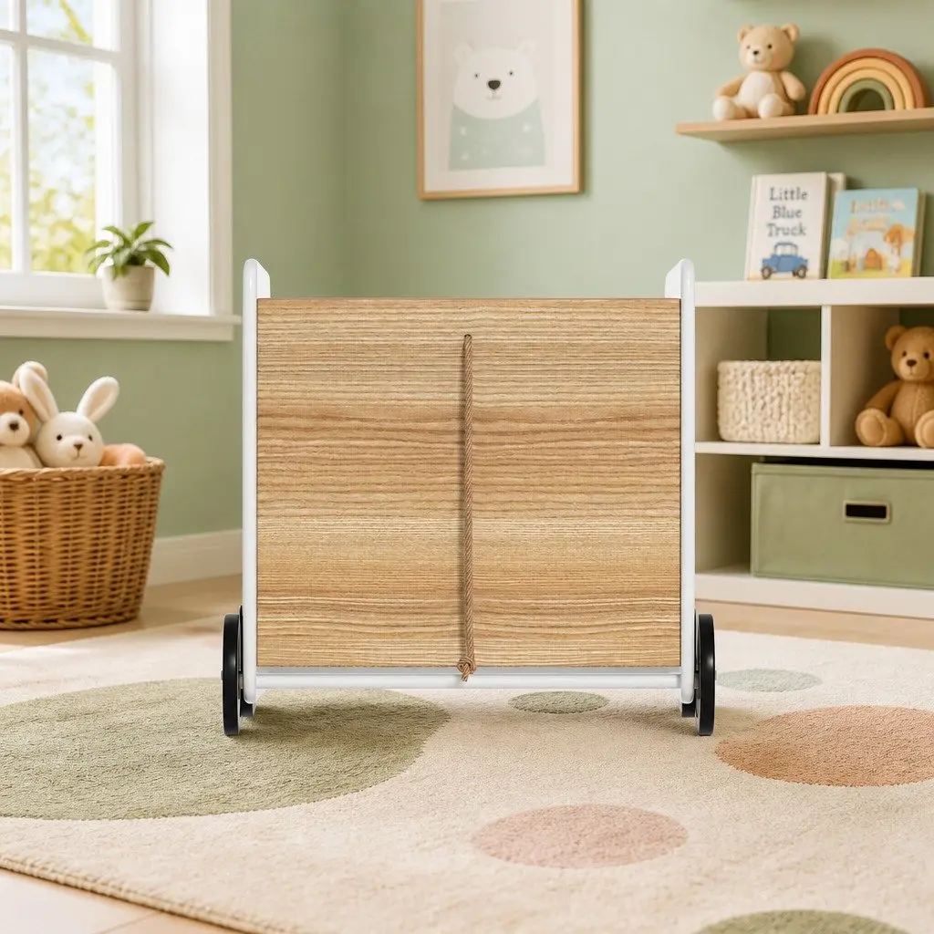 Toy Box Storage Container MDF 58cm White