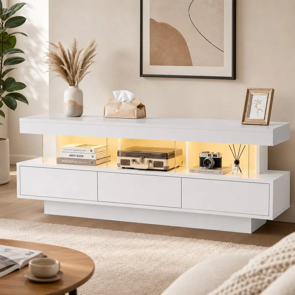 160CM LED Entertainment Unit with RGB Lighting
