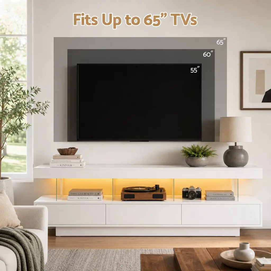 160CM LED Entertainment Unit with RGB Lighting
