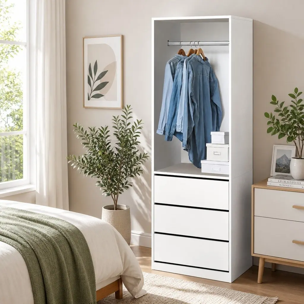 Wardrobe Storage Organizer with 3 Drawers