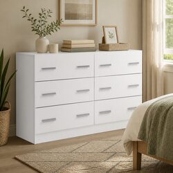 Stylish 6 Drawer Chest for Bedroom Storage