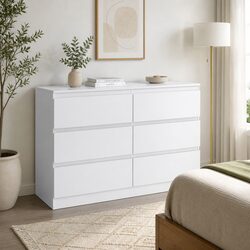 Premium 6 Drawer Chest of Drawers for Bedroom Storage
