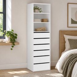 Stylish White 6 Drawer Chest for Quality Storage