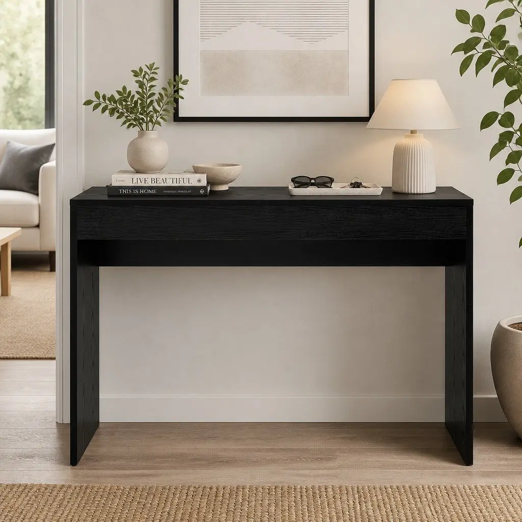 Black Console Table with Ample Storage