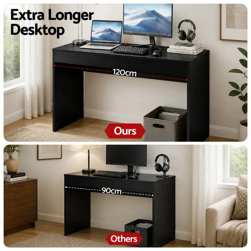 Black Console Table with Ample Storage