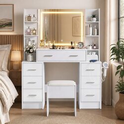 Stylish Dressing Table Vanity Set with LED Mirror
