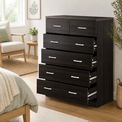 Stylish 6 Drawer Chest Tallboy for Bedroom Storage